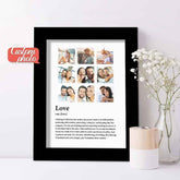 Custom Photo Home Decor Gift The Meaning of Love Photo Frame Anniversary Gift