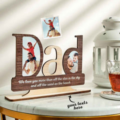 Custom Photo Engraved Ornaments Creative Father's Day Wooden Gifts