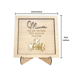You Are the Piece That Holds Us Together Personalized Mum Puzzle Plaque Mother's Day Gift