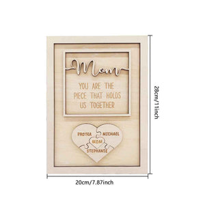 Personalized Puzzle Plaque Mom You Are the Piece That Holds Us Together Mother's Day Gift