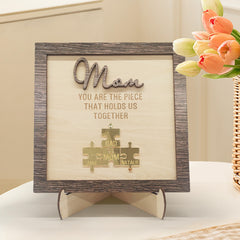 Personalised Mum Puzzle Plaque - 'You Are the Piece That Holds Us Together' Mother's Day Gift