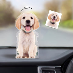 Personalised Automatic Shaking Head Photo Ornament | Custom Car Dashboard & Home Decoration