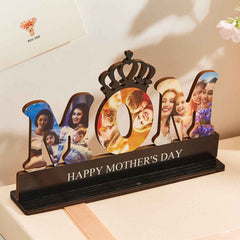 Custom Photo Engraved Ornament Creative Crown Happy Mother's Day Gifts