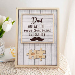 Personalized Dad Puzzle Beard Plaque You Are the Piece That Holds Us Together Gifts for Dad