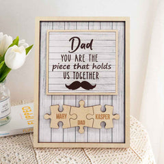 Personalized Dad Puzzle Beard Plaque You Are the Piece That Holds Us Together Gifts for Dad