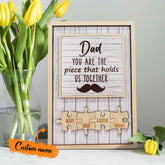 Personalized Dad Puzzle Beard Plaque You Are the Piece That Holds Us Together Gifts for Dad