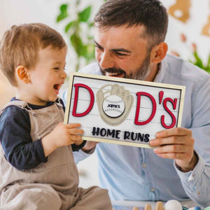 Personalized Baseball Dad Wooden Name Sign Plaque Father's Day Gift for Dad Grandpa