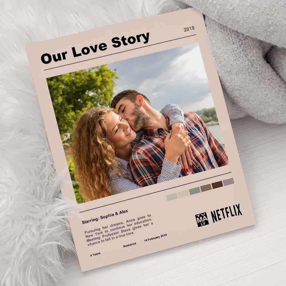 Movie Poster TV Show Poster Custom Plaque Love Story Gift for Couple