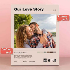 Movie Poster TV Show Poster Custom Plaque Love Story Gift for Couple