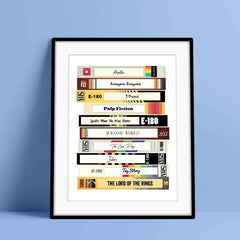 Custom Video Tape Print Personalized Retro Movie Poster Add Your Favorite Movies VHS Movie Lover Gift Vintage Printable Movie Wall Art