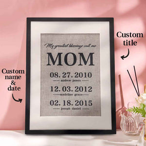 Personalized Father Gift My Greatest Blessings Call Me Dad Name Sign Gift for Father