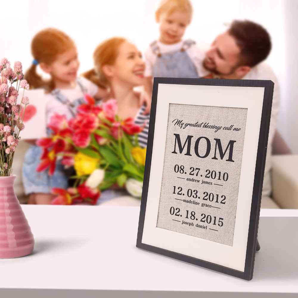 Personalized Father Gift My Greatest Blessings Call Me Dad Name Sign Gift for Father