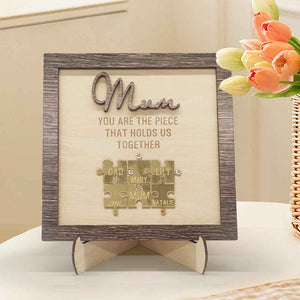 Personalised Mum Puzzle Plaque You Are the Piece That Holds Us Together Mother's Day Gift