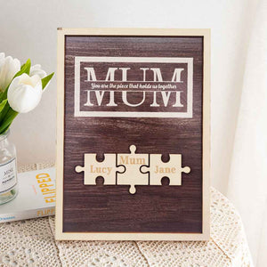 Personalised Mum Puzzle Plaque You Are the Piece That Holds Us Together Gifts for Mum