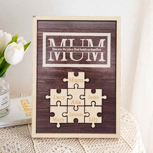 Personalised Mum Puzzle Plaque You Are the Piece That Holds Us Together Gifts for Mum