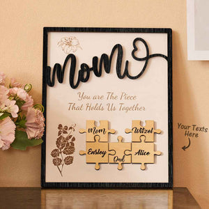 Custom Name Puzzle Ornament Wooden Gifts for Mother's Day