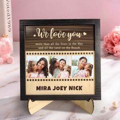 Custom Photo Wooden Ornament Film Photo Plaque Unique Gift for Mom