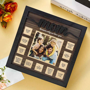 Personalized Wooden Ornament 12 Reasons Why We Love You Plaque Unique Gift for Mom