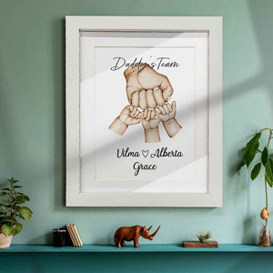 Personalized Fist Bump Frame Custom Father's Day Picture Frame Gift for Daddy