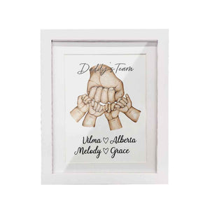 Personalized Fist Bump Frame Custom Father's Day Picture Frame Gift for Daddy