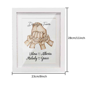 Personalized Fist Bump Frame Custom Father's Day Picture Frame Gift for Daddy