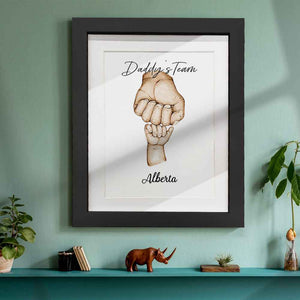 Personalized Fist Bump Frame Custom Father's Day Picture Frame Gift for Daddy