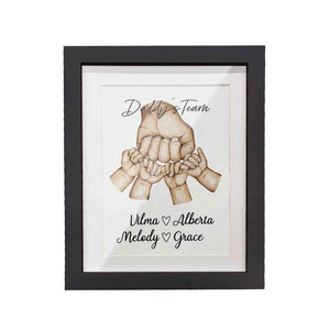 Personalized Fist Bump Frame Custom Father's Day Picture Frame Gift for Daddy