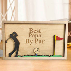 Personalized Father's Day Wooden Golf Sign Engraved Name Plaque Gift for Dad Grandpa