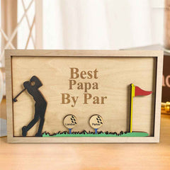 Personalized Father's Day Wooden Golf Sign Engraved Name Plaque Gift for Dad Grandpa