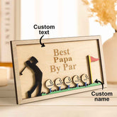 Personalized Father's Day Wooden Golf Sign Engraved Name Plaque Gift for Dad Grandpa