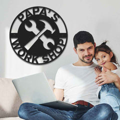 Custom Father's Day Metal Sign Personalized LED Lights Wall Art Decor Gift for Dad