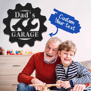 Custom Garage Metal Sign Personalized LED Lights Wall Art Decor Father's Day Gift for Dad