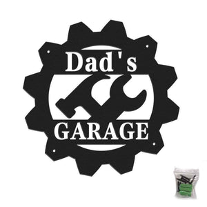 Custom Garage Metal Sign Personalized LED Lights Wall Art Decor Father's Day Gift for Dad