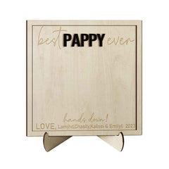 Custom Wooden Handprint Sign Personalized Father's Day DIY Hands Down Plaque Gifts