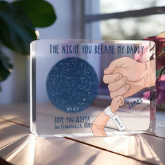 Custom Star Map Night Light Personalized Name The Night You Became My Daddy For Fayher¡®s Day Gifts