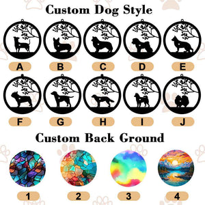 Personalized Dog Memorial Suncatcher Pet Memorial Ornament Gifts for Dog Lovers