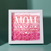Personalised Flower Name Shadow Box Frame - Custom Mother's Day Gift