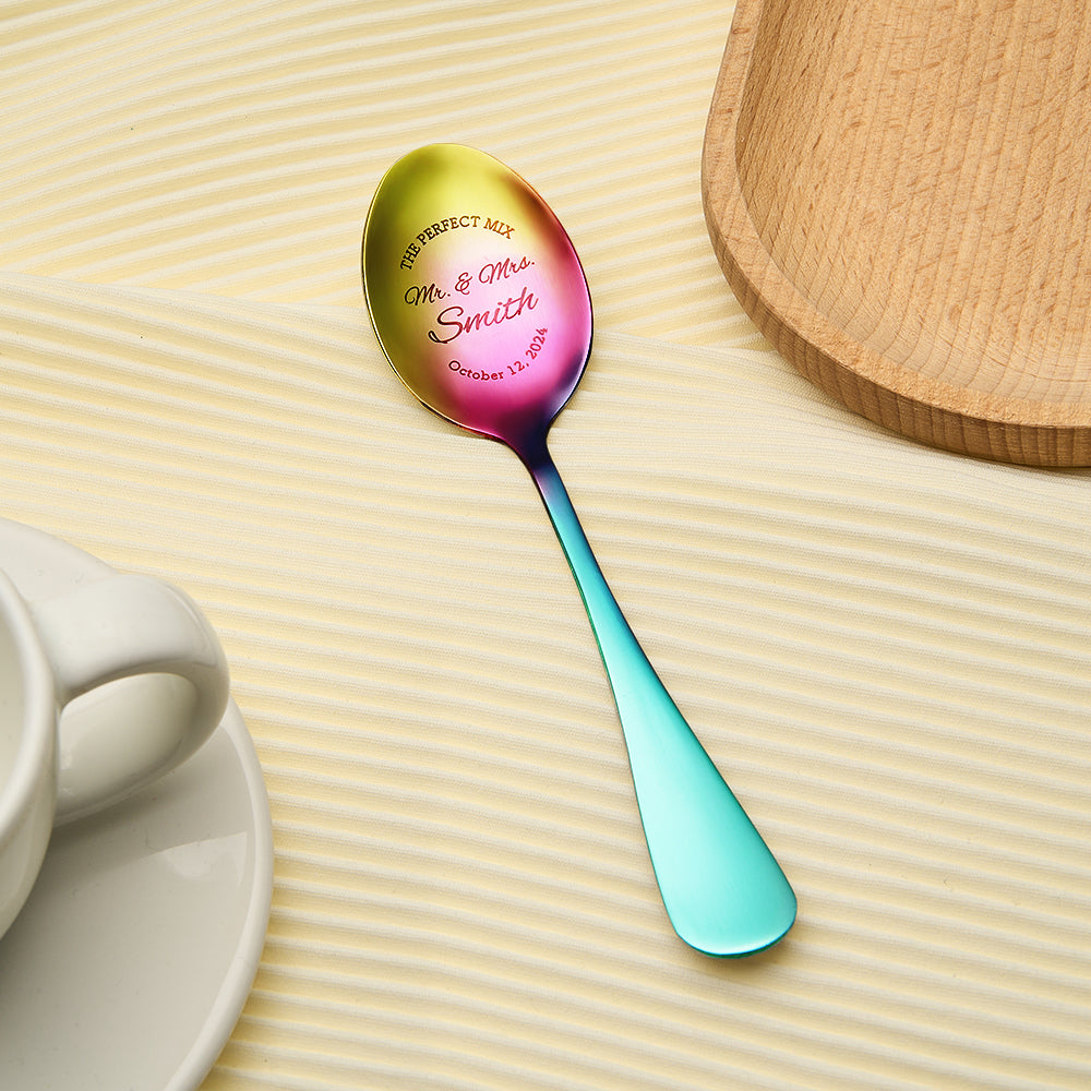 Personalised Mr & Mrs Wedding Forks Set - Engraved Wedding Tableware Gift