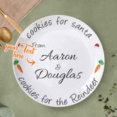 Personalised Party Tableware Custom Name Round Ceramic Dinner Plate Christmas Gifts For Family