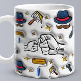 Personalised 3D Inflated Effect Kids Name Mug - Unique Father's Day Gift Australia