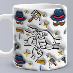 Personalised 3D Inflated Effect Kids Name Mug - Unique Father's Day Gift Australia