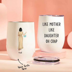Custom Image Engraved Mugs Like Mother Like Daughter Gifts for Mom
