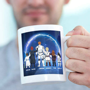 Personalized Best Dad in the Galaxy Mug Father's Day Gift