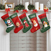 Personalised Christmas Stocking - Ballantines Font - Custom Name Stocking Christmas Gift For Family