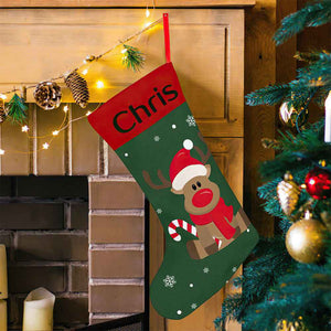 Personalised Christmas Stocking - Ballantines Font - Custom Name Stocking Christmas Gift For Family