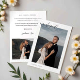 Personalized Elopement Announcement Wedding Announcement Elopement After Party Invitation Card