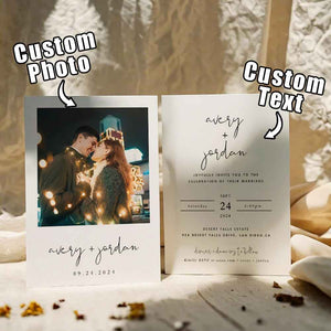 Personalized Wedding Invitation Card Photo Wedding Invitation