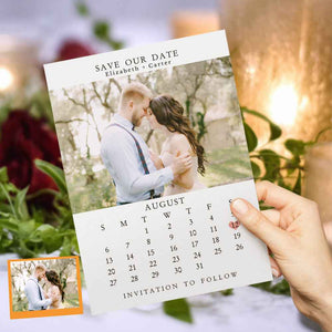 Custom Wedding Invitations Save the Date Personalized Calendar Cards