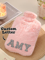 Personalised Initial Hot Water Bottle - Hot & Cold Therapy Gift for Winter