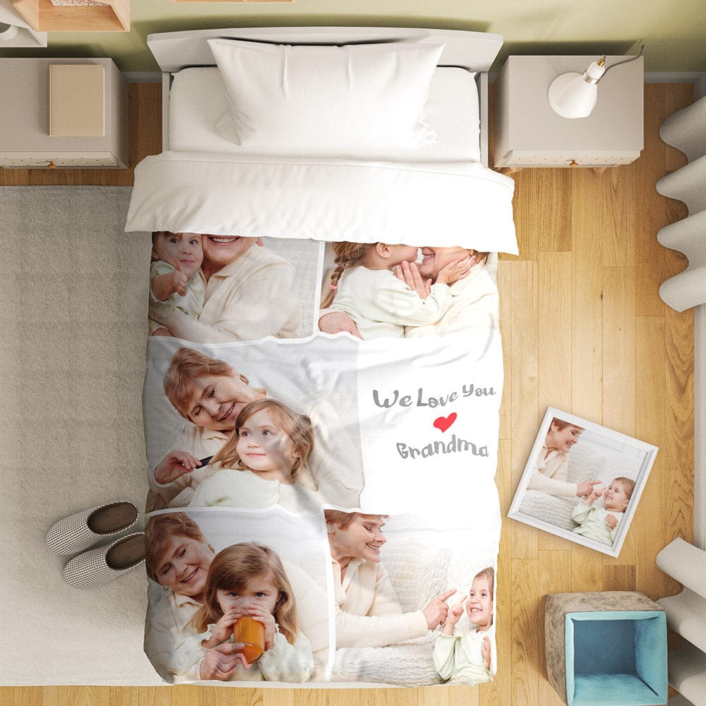 Personalised Photo Duvet Cover - Custom Collage Bedding Set | Unique Gift